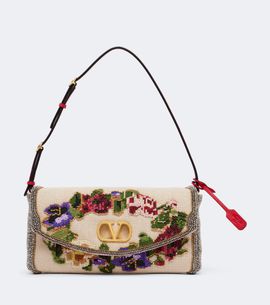 Valentino Garavani Valentino Garavani DeVain Small floral beaded shoulder bag