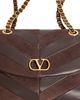 Valentino Garavani Valentino Garavani Djuna Medium VLogo Leather & Suede Shoulder Bag - 4