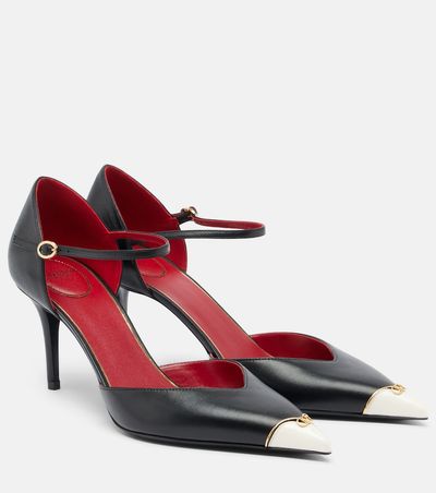 Valentino Garavani Valentino Garavani D'Orsay Heartip leather pumps