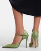 Valentino Garavani Valentino Garavani D'Orsay VLogo embellished leather pumps - 2