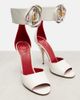 Valentino Garavani Valentino Garavani Drip Rose 105 embellished leather sandals - 5