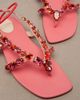 Valentino Garavani Valentino Garavani Embellished suede thong sandals - 6
