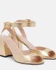 Valentino Garavani Valentino Garavani Fawcette metallic leather sandals - 1