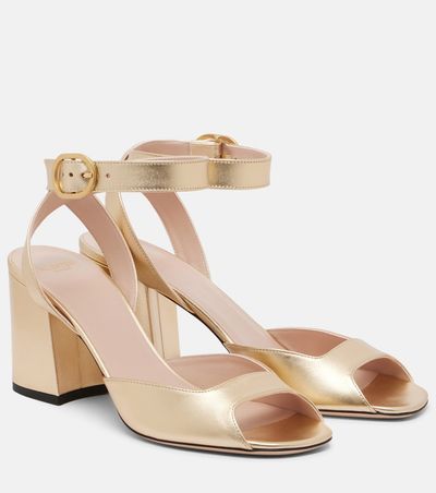 Valentino Garavani Valentino Garavani Fawcette metallic leather sandals