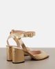 Valentino Garavani Valentino Garavani Fawcette metallic leather sandals - 3