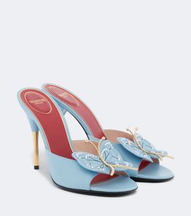 Valentino Garavani Valentino Garavani Flutterby embellished leather mules