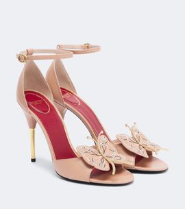 Valentino Garavani Valentino Garavani Flutterby embellished leather sandals