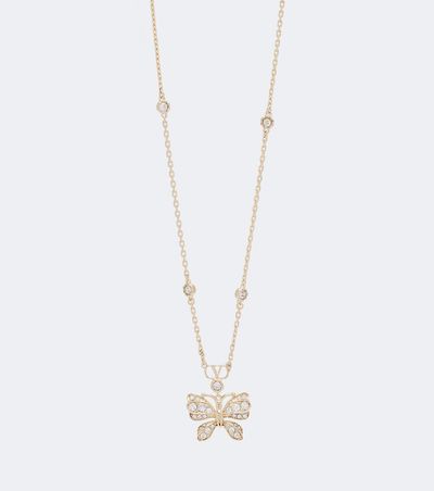 Valentino Garavani Valentino Garavani Flutterby VLogo embellished necklace
