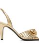 Valentino Garavani Valentino Garavani Gold Sandal 'Coeur Royal' Heeled Sandals - 1