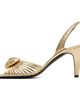 Valentino Garavani Valentino Garavani Gold Sandal 'Coeur Royal' Heeled Sandals - 3