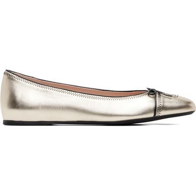 Valentino Garavani Valentino Garavani Gold Vlogo Signature Ballerina Flats