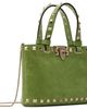 Valentino Garavani Valentino Garavani Green Rockstud Mini Suede Shopping Tote - 2