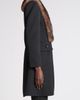 Valentino Garavani Valentino Garavani Grisaille Wool Coat with Genuine Fur Trim - 4