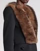 Valentino Garavani Valentino Garavani Grisaille Wool Coat with Genuine Fur Trim - 5