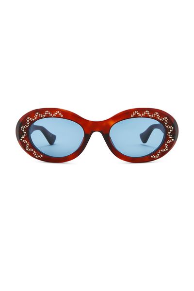 Valentino Garavani Valentino Garavani Icon V Logo Oval Sunglasses