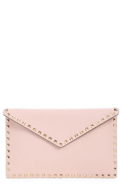 Valentino Garavani Valentino Garavani Large Rockstud Leather Clutch