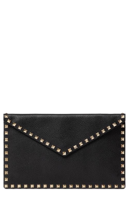 Valentino Garavani Valentino Garavani Large Rockstud Leather Envelope Pouch