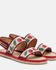 Valentino Garavani Valentino Garavani Leather-trimmed espadrille sandals - 1