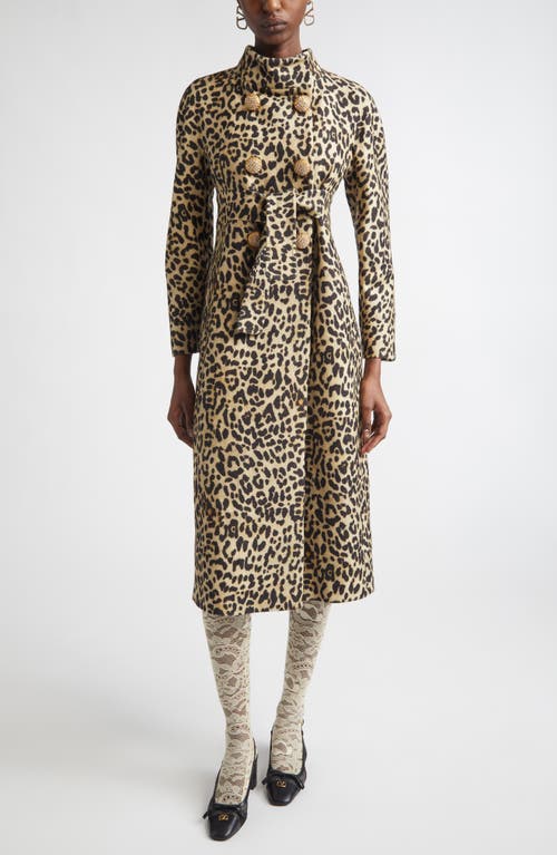 Valentino Garavani Valentino Garavani Leopard Print Wool Coat