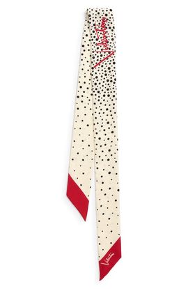 Valentino Garavani Valentino Garavani Little Stars Print Silk Skinny Scarf