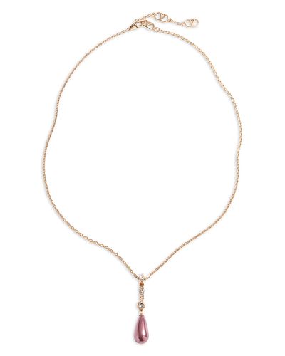 Valentino Garavani Valentino Garavani Logo Lariat Necklace, 16.5-18.5