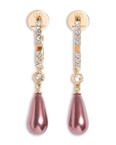 Valentino Garavani Valentino Garavani Logo Linear Drop Earrings, 1.6L