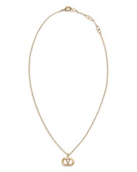 Valentino Garavani Valentino Garavani Logo Pendant Necklace, 16.5