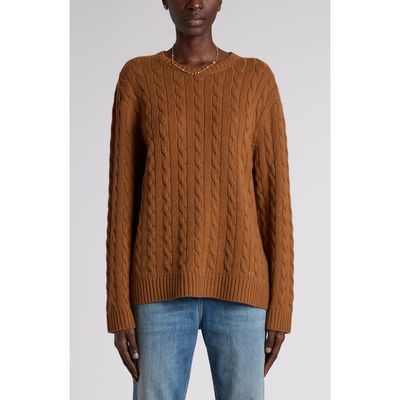 Valentino Garavani Valentino Garavani Maglia VLOGO Cable Stitch Cashmere Crewneck Sweater