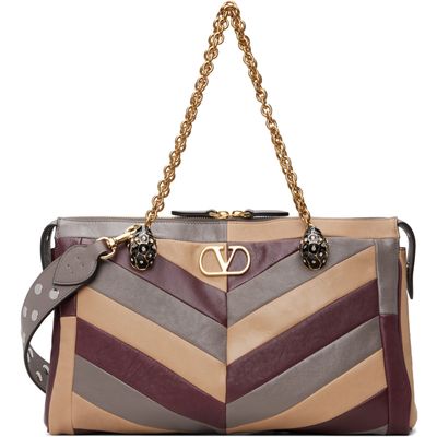 Valentino Garavani Valentino Garavani Medium Panthea Chevron Nappa Shoulder Bag