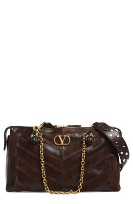 Valentino Garavani Valentino Garavani Medium Panthea Leather & Suede Shoulder Bag