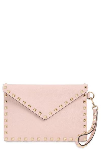 Valentino Garavani Valentino Garavani Medium Rockstud Leather Clutch