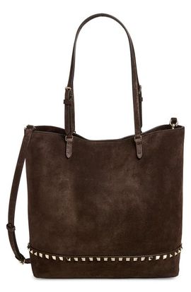 Valentino Garavani Valentino Garavani Medium Rockstud Suede Tote