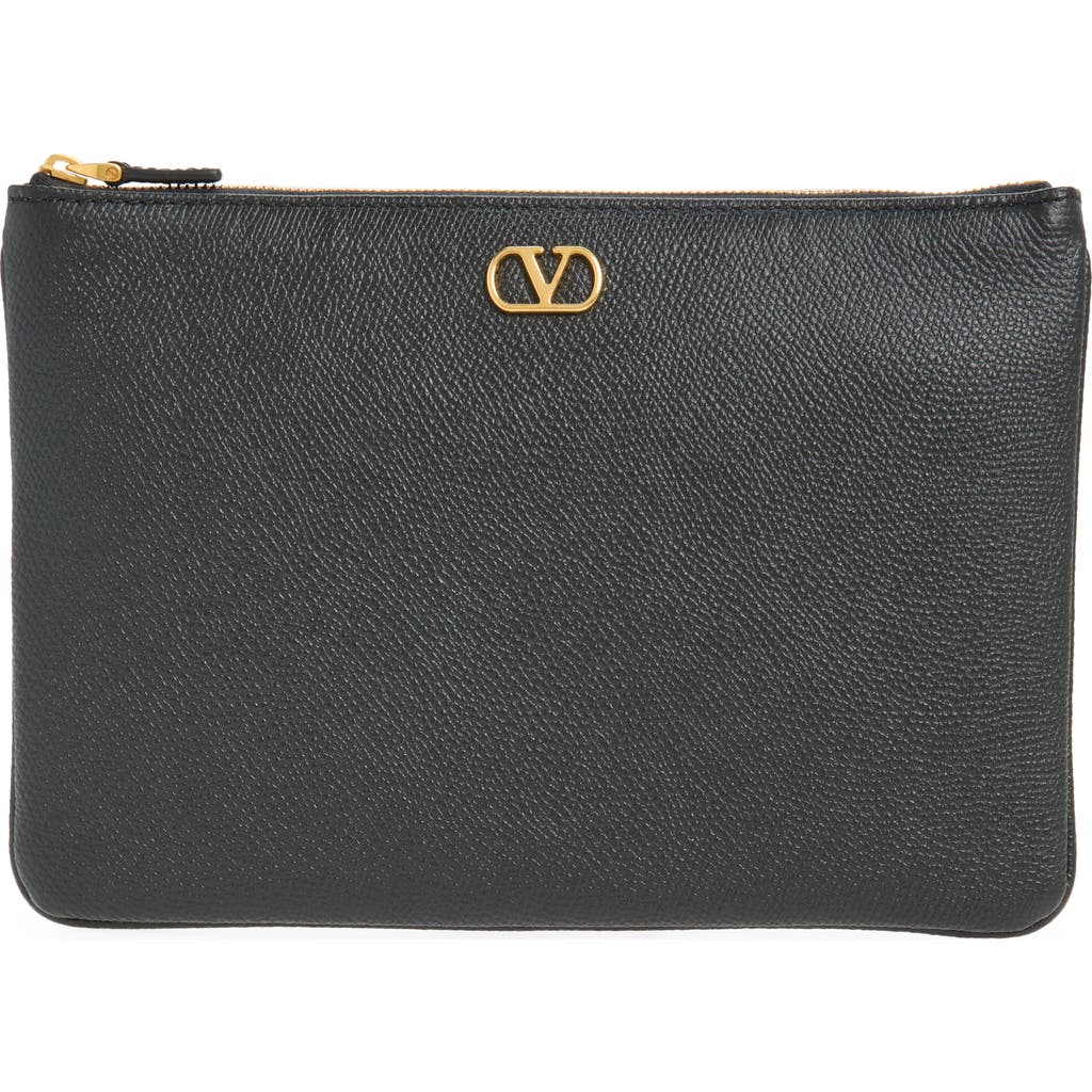 Valentino Garavani Valentino Garavani Medium VLOGO Leather Pouch
