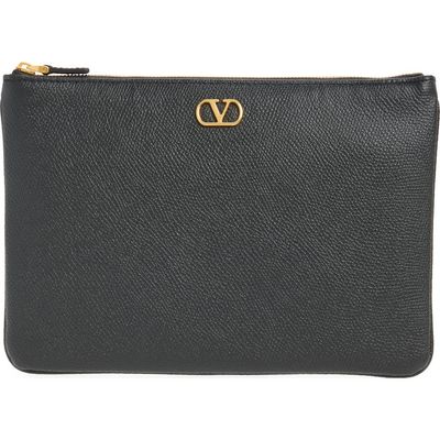 Valentino Garavani Valentino Garavani Medium VLOGO Leather Pouch