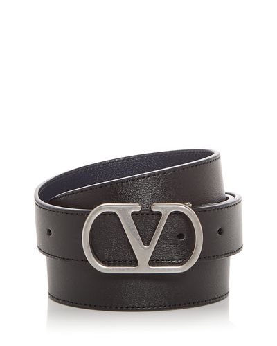 Valentino Garavani Valentino Garavani Men's VLogo Reversible Leather Belt