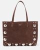Valentino Garavani Valentino Garavani Nellcôte Medium studded suede shopper - 1