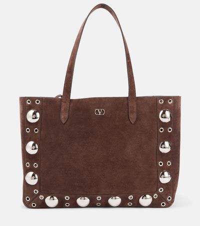 Valentino Garavani Valentino Garavani Nellcôte Medium studded suede shopper