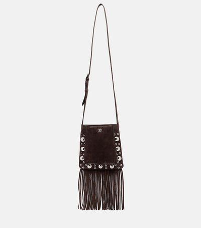 Valentino Garavani Valentino Garavani Nellcôte Small fringed suede shoulder bag