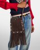 Valentino Garavani Valentino Garavani Nellcôte Small fringed suede shoulder bag - 2