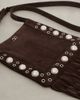Valentino Garavani Valentino Garavani Nellcôte Small fringed suede shoulder bag - 6