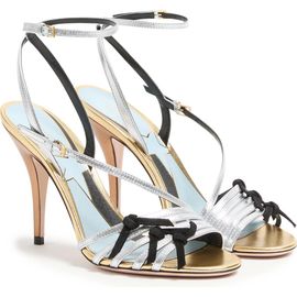 Valentino Garavani Valentino Garavani Nodine Metallic Ankle Strap Sandal