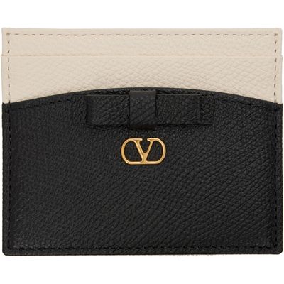 Valentino Garavani Valentino Garavani Off-White & Black Veecolor Card Holder