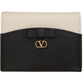 Valentino Garavani Valentino Garavani Off-White & Black Veecolor Flap French Wallet