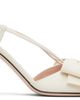 Valentino Garavani Valentino Garavani Off-White Bowow Slingback Kidskin Heels - 1