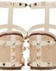 Valentino Garavani Valentino Garavani Off-White Cornely Embroidery Rockstud Wedge Sandals - 2