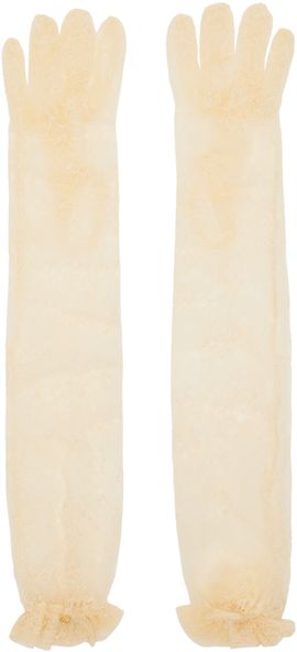 Valentino Garavani Valentino Garavani Off-White Lace Gloves