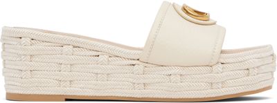 Valentino Garavani Valentino Garavani Off-White VLogo Signature Slide Espadrillas Sandals