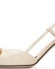 Valentino Garavani Valentino Garavani Off-White VLogo Signature Slingback Heels - 3