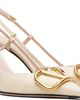 Valentino Garavani Valentino Garavani Off-White VLogo Signature Slingback Heels - 4