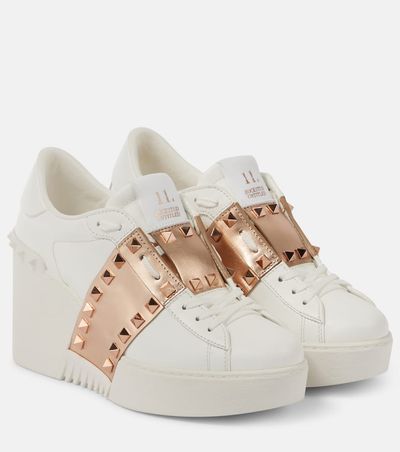 Valentino Garavani Valentino Garavani Open Disco leather wedge sneakers